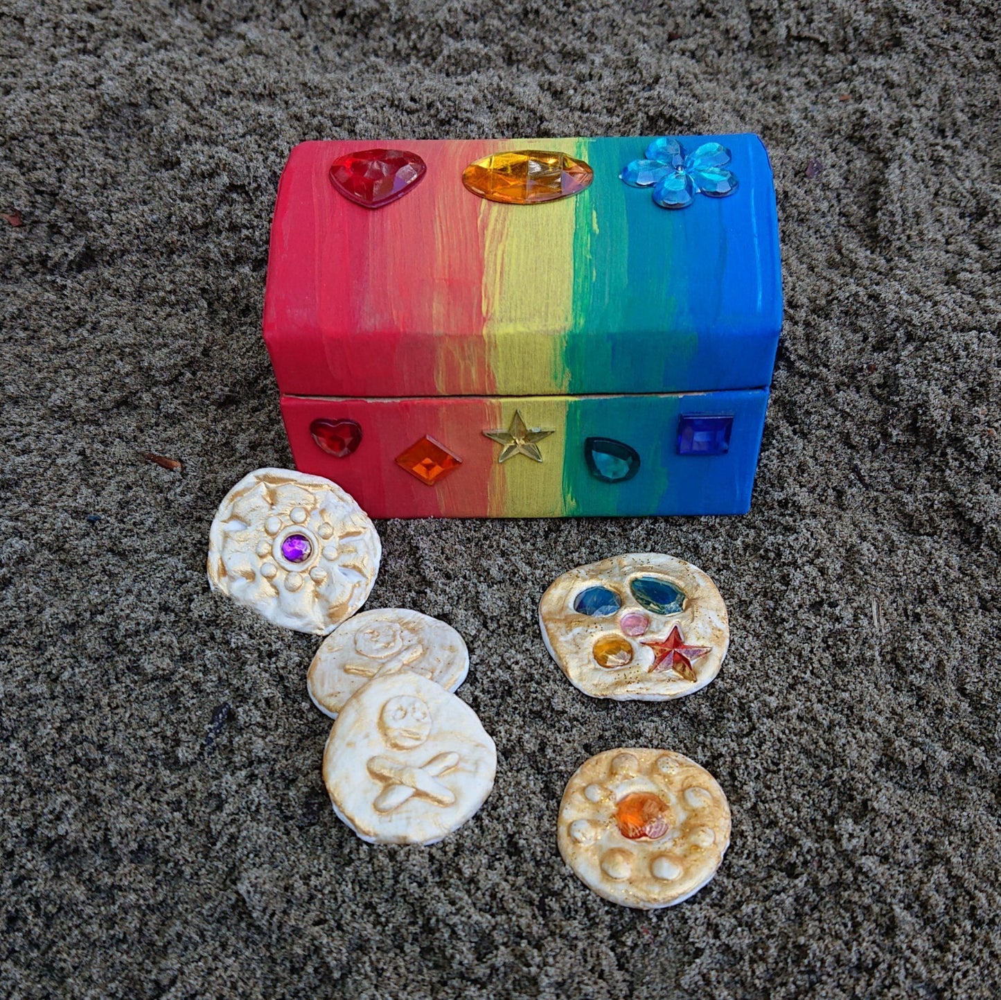 Treasure chest with gold coins