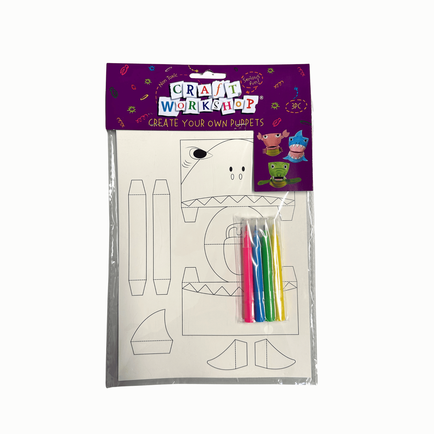 SALE - Create your own Puppets - Shark, Crab and Crocodile