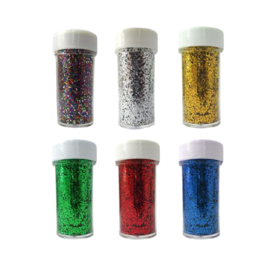 Glitter Shakers - Gold, Silver, Red, Blue, Green, Multi-Coloured
