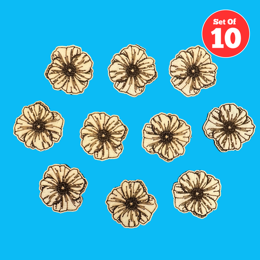 Set of 10 - Wood Poppies