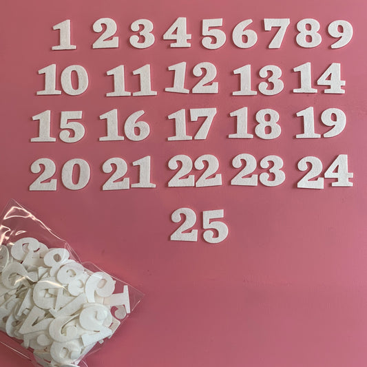 Advent felt numbers