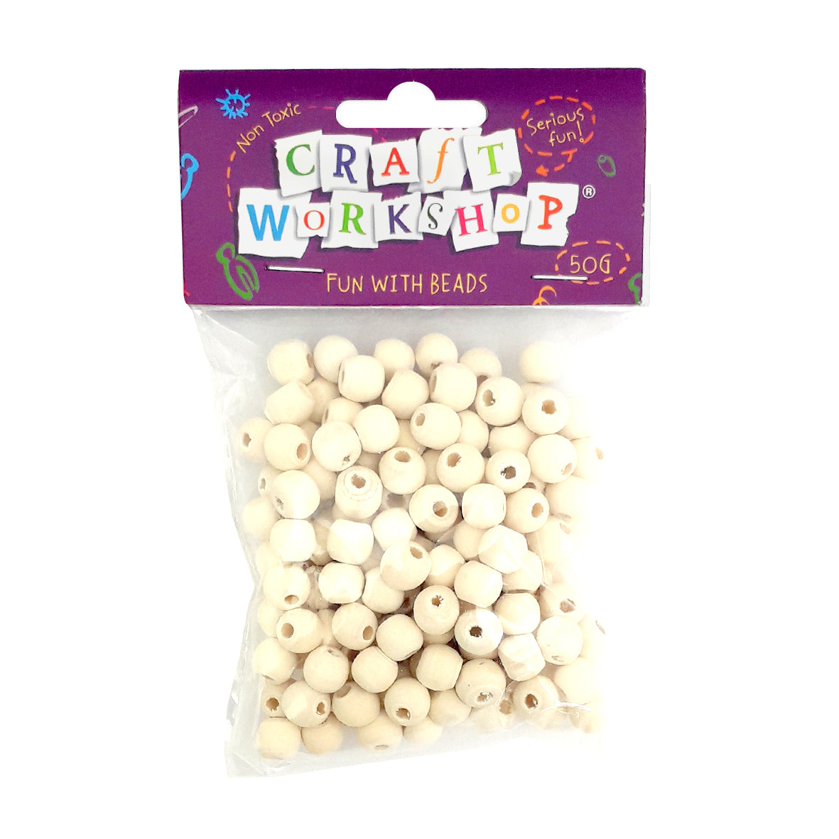 Craft Beads Natural 8mm 50g