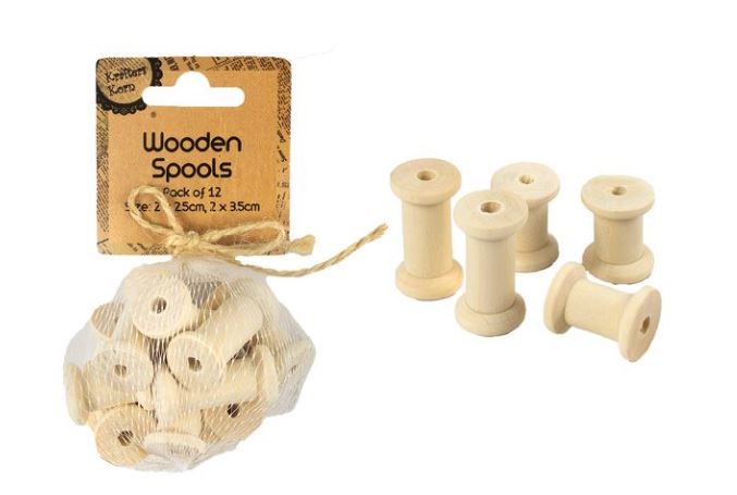 Wooden Spools 12pc – The Make Company