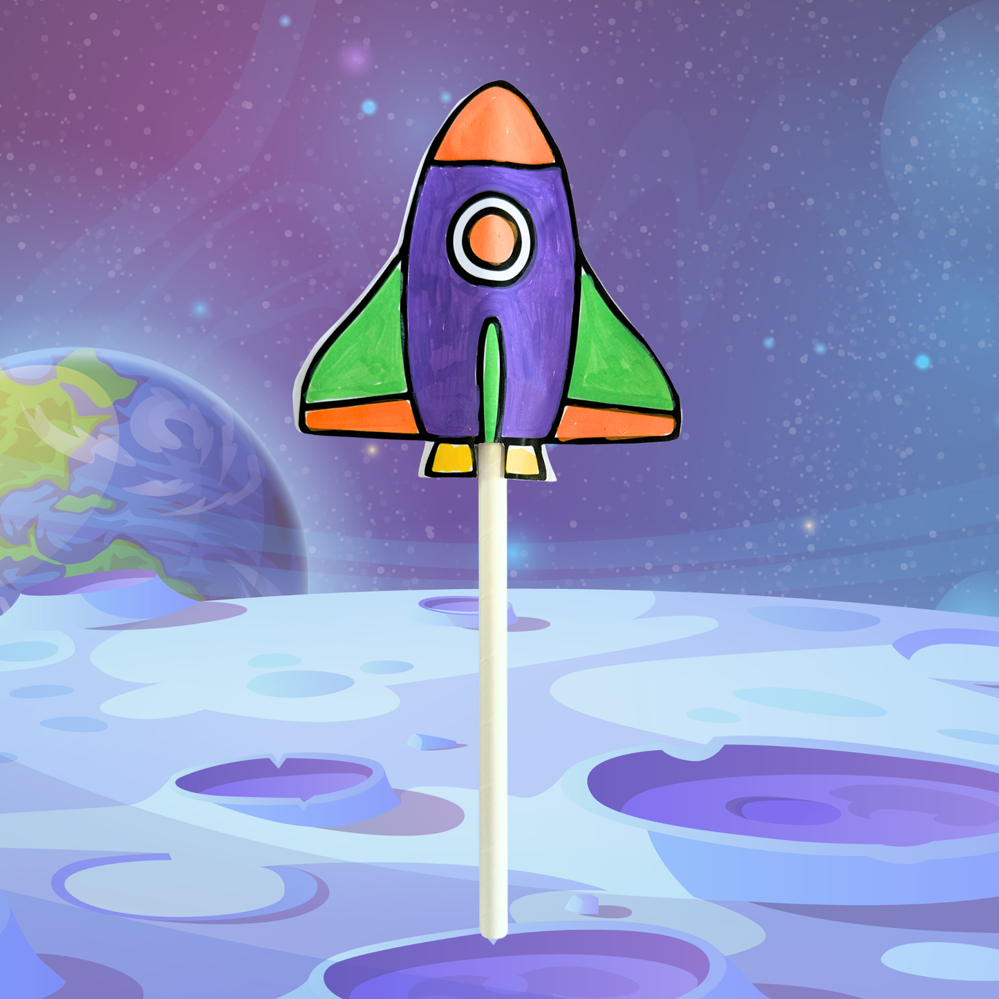 Flying Straw Rocket - Free Printable