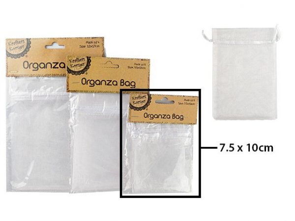 Organza Bag White 7cm