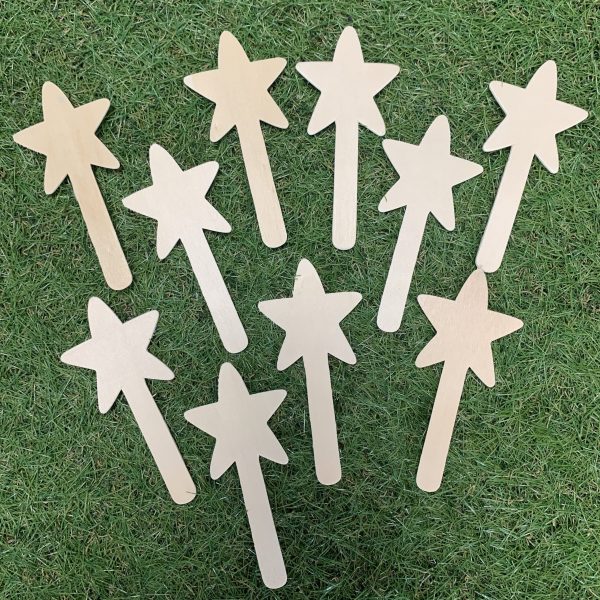 wooden star wands