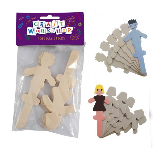A pack of people (boy and girl) popsicle sticks.