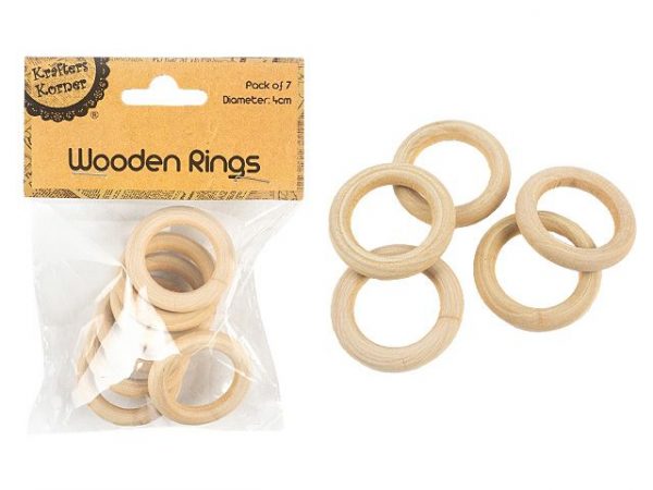 Wooden rings 4cm