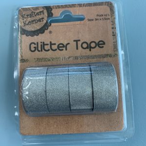 silver glitter tape