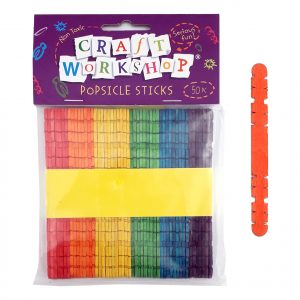 Build popsicle sticks colour