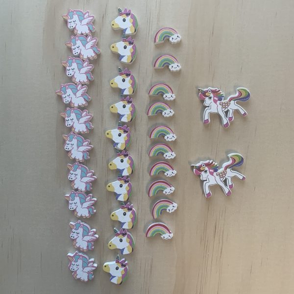 Unicorn Rainbow Wooden Beads