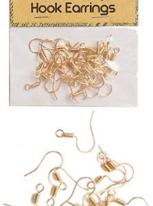 Gold Earring Hooks 25pc