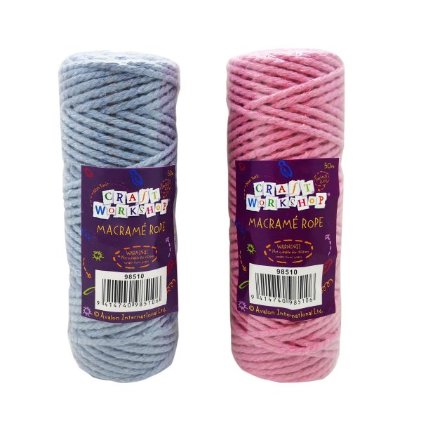 Macrame Rope - Pink & Blue - 50m