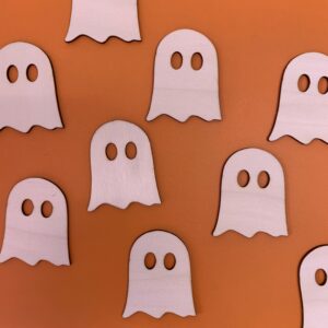 little wooden ghost cut out shapes
