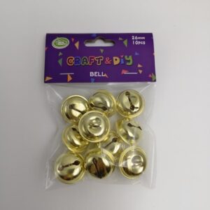 Gold Bells 26mm in a bag with a purple label