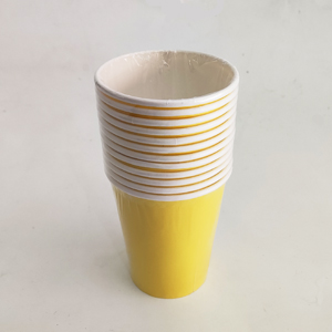 Yellow paper cup