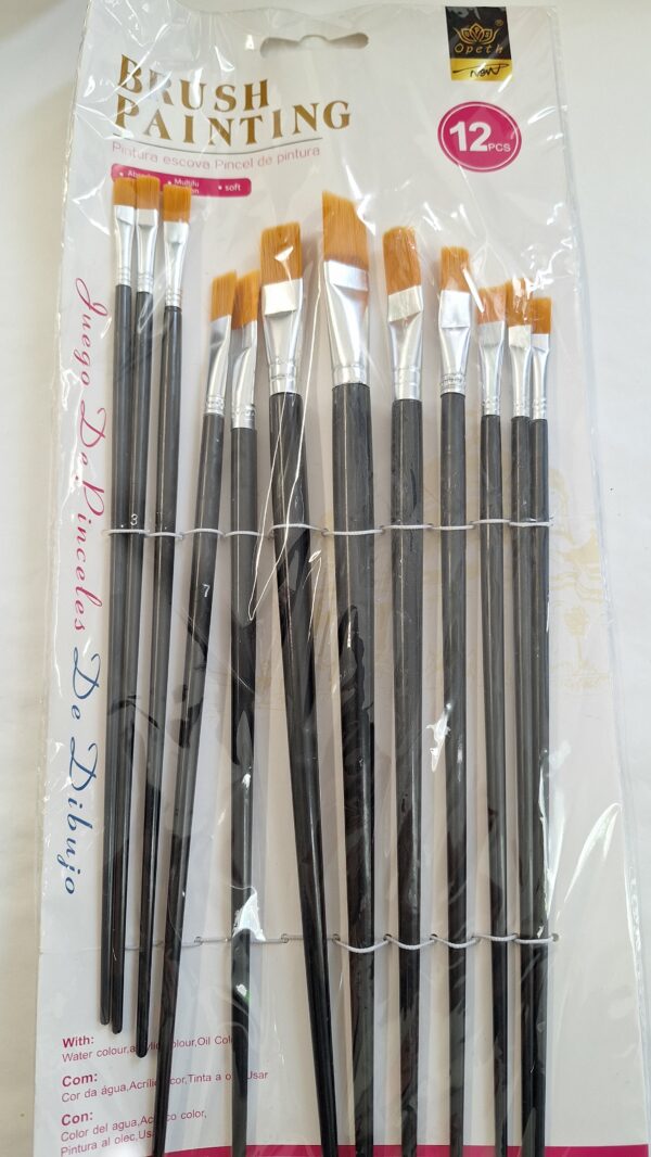 12pk paintbrushes various sizes