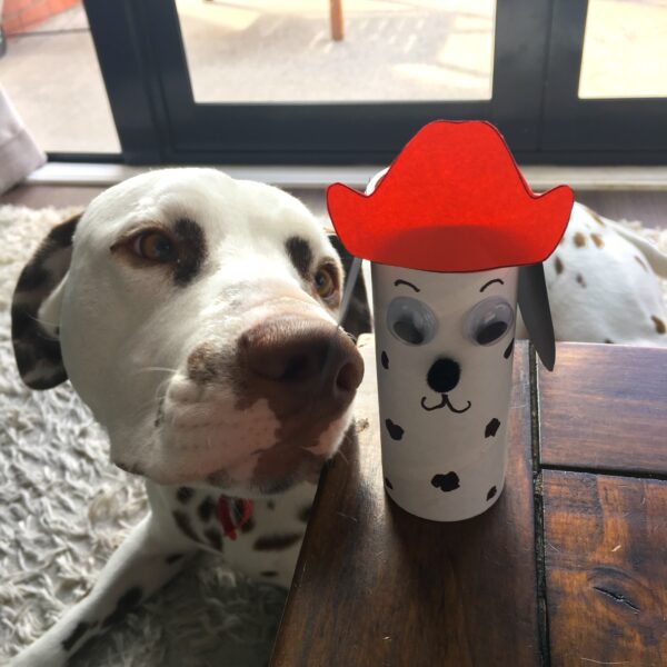 Dalmatian Fireman Dog Pencil Holder Craft