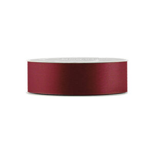 Roll of 2cm dark red satin ribbon
