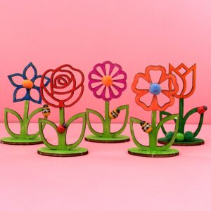Mother's Day Wooden Craft Flowers