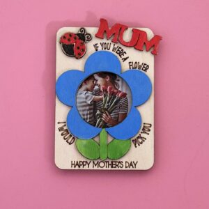 DIY Mother's Day Photo Frame Magnet with Flower